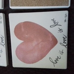 "love is love is love" stone coasters set of 4